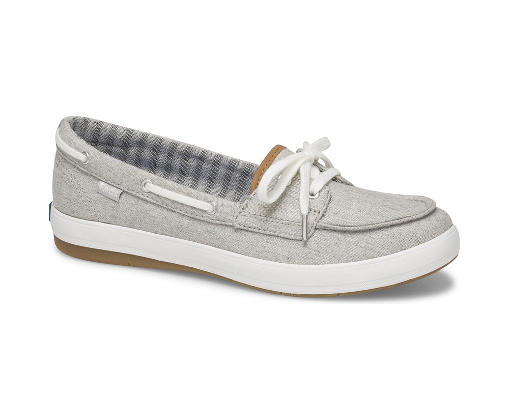 Keds Slip Ons Damen Grau - Charter Chambray - MOC-065743